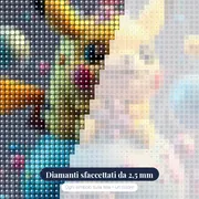 Diamond Painting Pokémon Pikachu Festival delle Bolle – primo piano dei diamanti