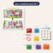 Diamond painting personnalisé avec Prénom – contenu du kit