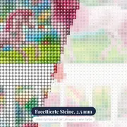 Personalisiertes Diamond Painting mit Namen – Nahaufnahme der Steine