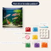 Diamond-schilderij Het Koi karper ballet – inhoud van het pakket