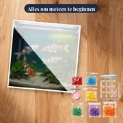 Diamond-schilderij Het Koi karper ballet – pakket klaar om te beginnen