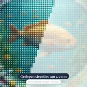 Diamantschilderen Carpe Koï l'Artiste – close-up van de steentjes