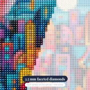 Modern Pop Art City Diamond Painting – diamond close-up