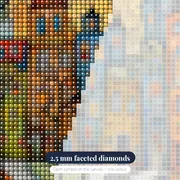 Colorful Houses Alley Diamond Painting – diamond close-up