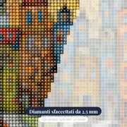 Diamond Painting Vicolo con Case Colorate – primo piano dei diamanti