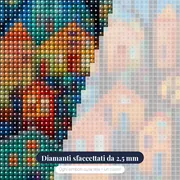 Diamond Painting Villaggio sotto la Luna Piena – primo piano dei diamanti