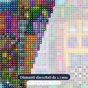 Diamond Painting Città Vetrata con Pesci – primo piano dei diamanti