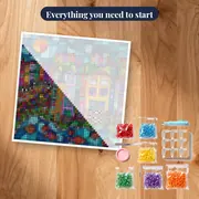 Stained Glass City with Fish Diamond Painting – kit ready to start