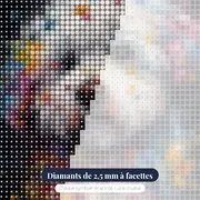 Bichon Maltais Aquarelle – gros plan des diamants