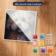 Malteser Aquarell Diamond Painting – Set bereit zum Loslegen
