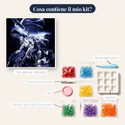 Pittura con diamanti Aquila e Moto, Spirito Biker – contenuto del kit