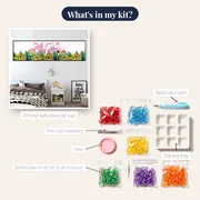 Pink Flamingo and Flowers – kit contents