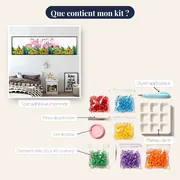 Flamant Rose Et Fleurs – contenu du kit
