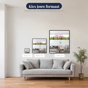 Roze Flamingo Met Bloemen – beschikbare formaten