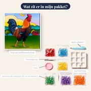 Diamantschilderij De Haan van de Boerderij – inhoud van het pakket