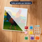 Pittura con diamanti Il Gallo della Fattoria – kit pronto per iniziare