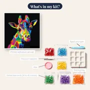 Multicolour Pop Art Giraffe – kit contents