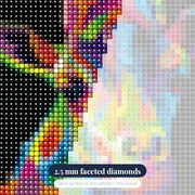 Multicolour Pop Art Giraffe – diamond close-up