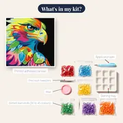 Multicolour Pop Art Eagle – kit contents