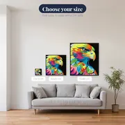Multicolour Pop Art Eagle – available sizes