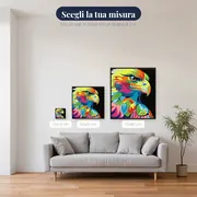 Pittura a diamante Aquila Pop Art Multicolore – misure disponibili