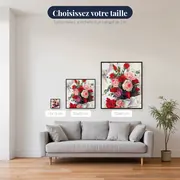 Diamond Painting Bouquet de Roses Rouges et Roses – tailles disponibles