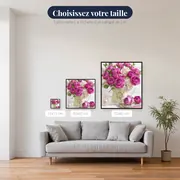 Diamond Painting Roses Fuchsia dans un Vase Fleuri – tailles disponibles