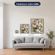 Diamond Painting Bouquet de Pivoines Roses et Blanches – tailles disponibles