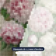 Diamond Painting Bouquet de Pivoines Roses et Blanches – gros plan des diamants