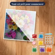 Diamond Painting Bouquet de Printemps Multicolore – kit prêt à commencer