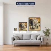 Mama Elephant and her Baby Elephants – available sizes