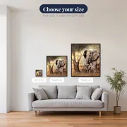 Mama Elephant and her Baby – available sizes