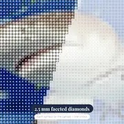 Shark and School of Fish – diamond close-up