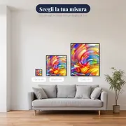 Pittura astratta con diamanti: il vortice colorato – misure disponibili