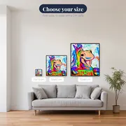 Crazy Pop Art Horse – available sizes