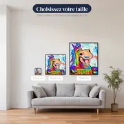 Cheval Pop Art Déjanté – tailles disponibles