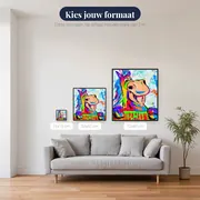 Diamond-schilderij Gek Pop Art Paard – beschikbare formaten