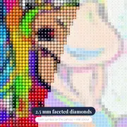 Crazy Pop Art Horse – diamond close-up