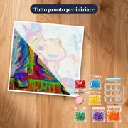 Pittura a diamante Cavallo pazzo pop art – kit pronto per iniziare