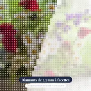 Diamond Painting Bouquet Sauvage dans un Pot Terracotta – gros plan des diamants