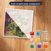 Diamond Painting Bouquet Expressionniste dans un Vase en Verre – kit prêt à commencer