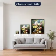 Diamond Painting Bouquet de Pivoines et Roses dans un Vase Doré – tailles disponibles