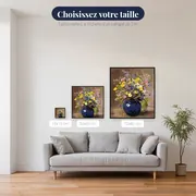 Diamond Painting Bouquet Champêtre dans un Vase en Céramique Bleue – tailles disponibles