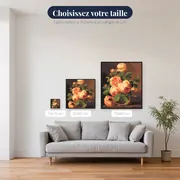 Diamond Painting Roses Abricot dans un Vase en Verre – tailles disponibles
