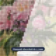 Bouquet di fiori vivaci – primo piano dei diamanti