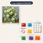 Flowers: Il bouquet di rose bianche – contenuto del kit