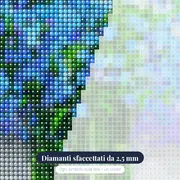 Bouquet di fiori Turbleu – primo piano dei diamanti