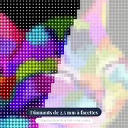 Pop Art Félin – gros plan des diamants