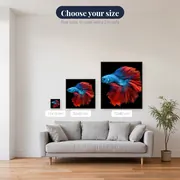 Blue and Red Fighting Fish – available sizes