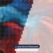 Blue and Red Fighting Fish – diamond close-up